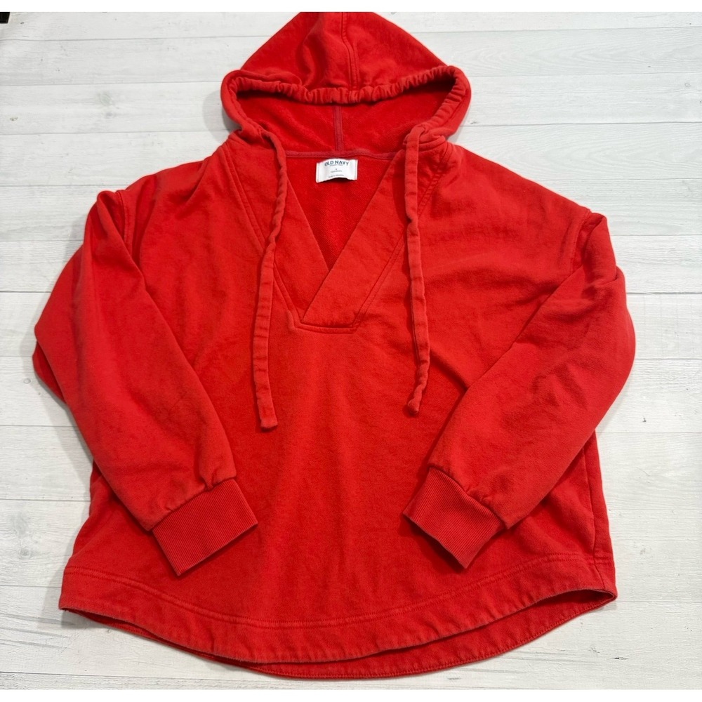 Old Navy‎ women's red pullover hooded sweatshirt size small